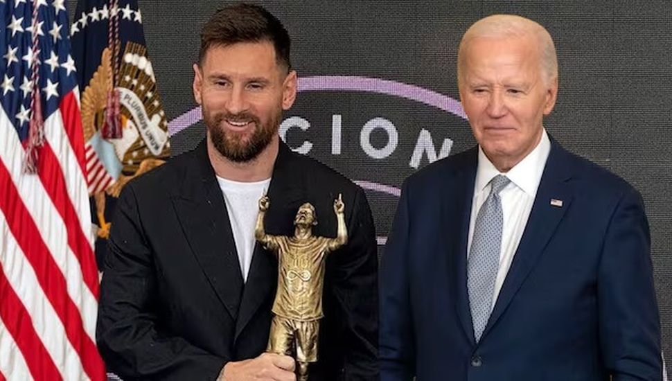 Joe Biden le dio la Medalla Presidencial de la Libertad de Estados Unidos a Lionel Messi