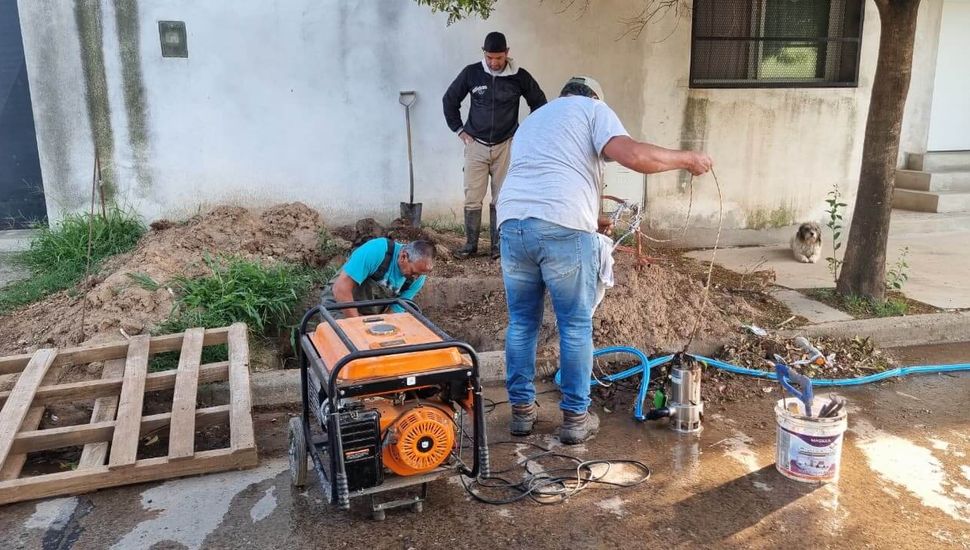 Trabajos en Rojas para mejorar el servicio de agua