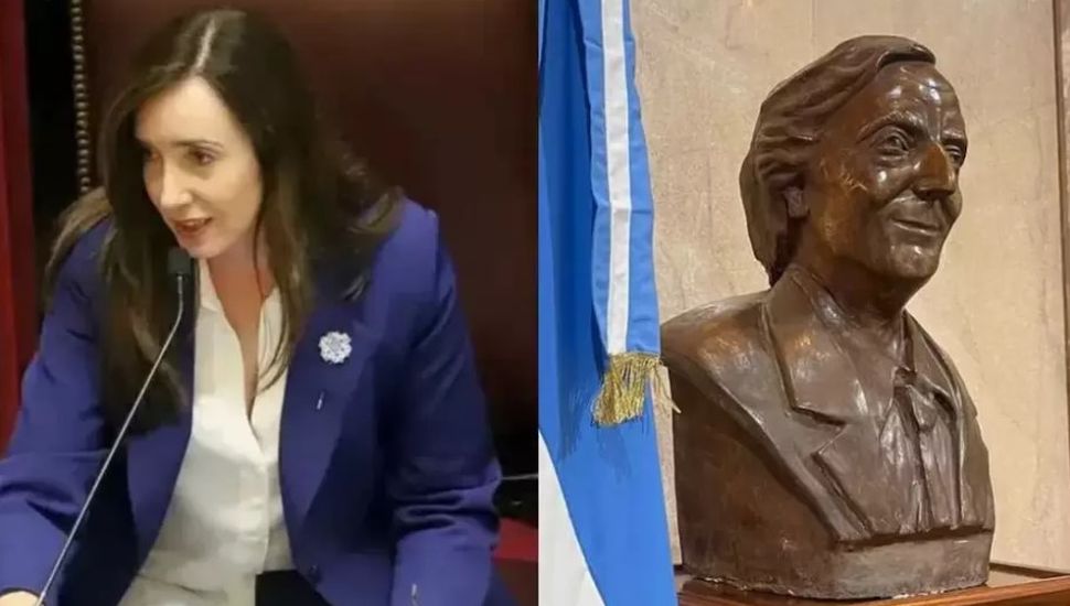 Villarruel retiró un busto de Néstor Kirchner: “No soy su viuda”