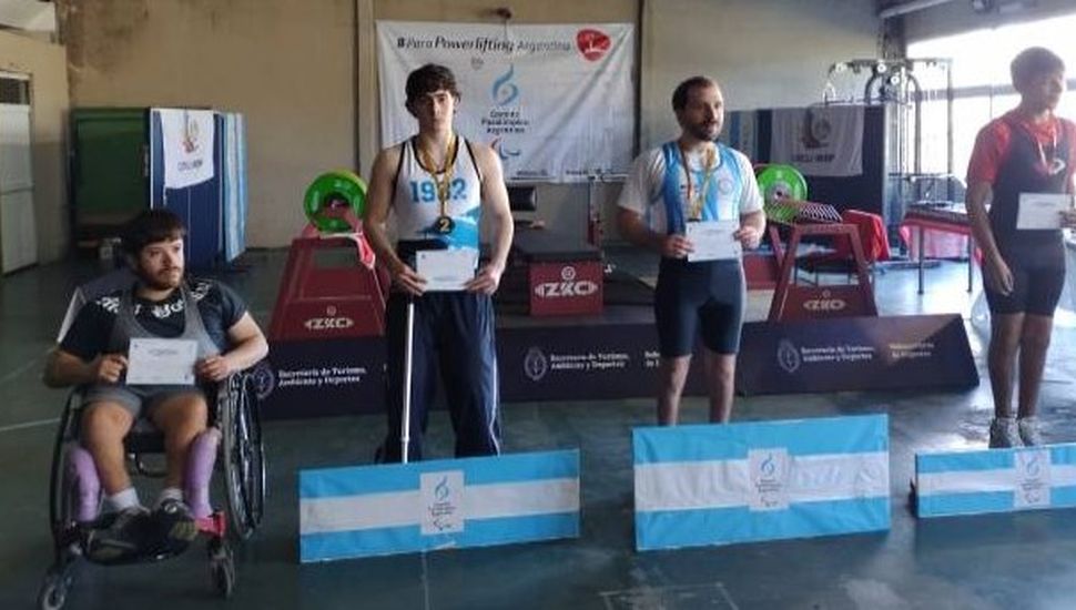 El pergaminense Lisandro Santoro brilló en el Regional de Parapowerlifting
