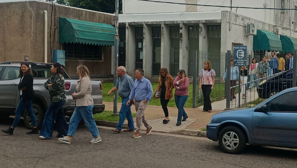 Simulacro de evacuación exitoso en el edificio de Tribunales de Pergamino