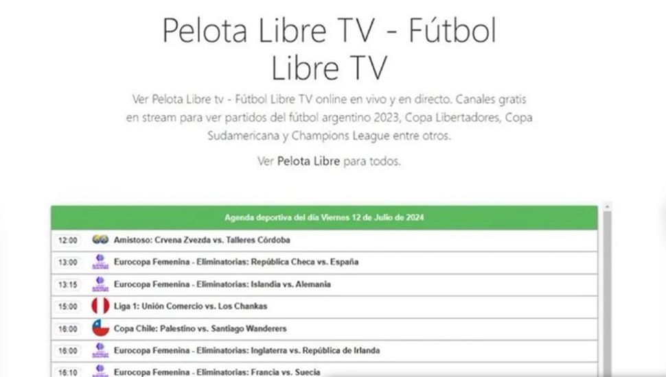 Qué es Pelota Libre, la nueva página que apareció tras el cierre de Fútbol Libre