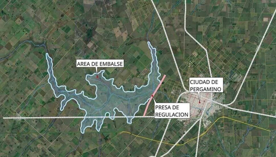 El Gobierno de la Provincia financiará con fondos propios la Presa de Regulación del Arroyo Pergamino