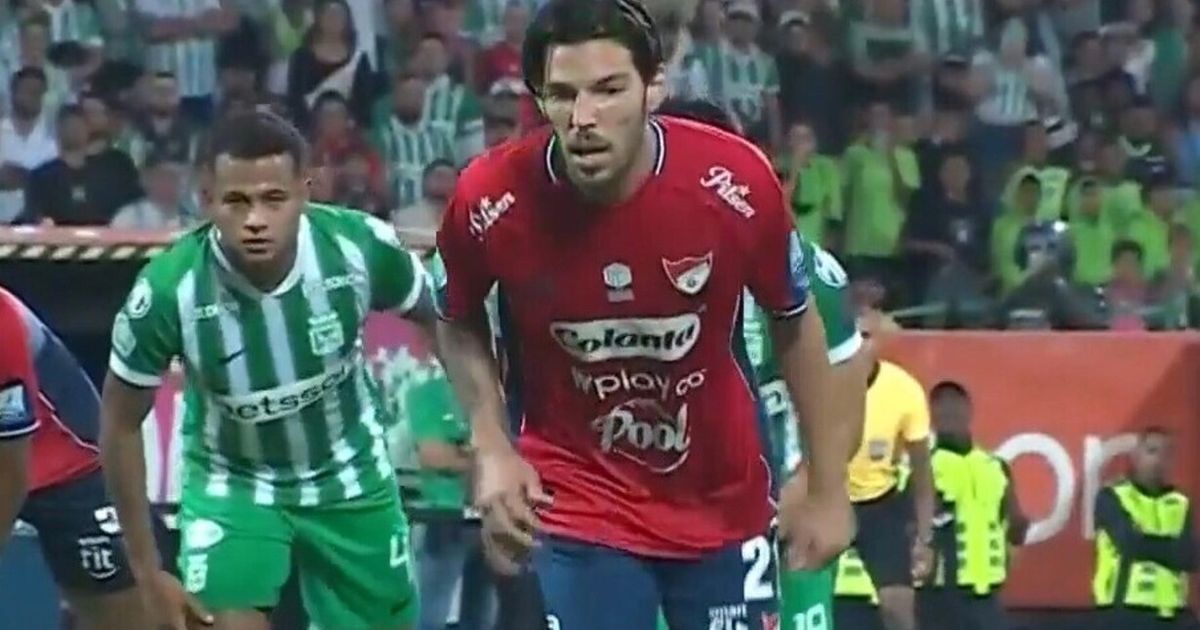 Agustín Martegani, autor de los dos goles de Independiente Medellín en el clásico.