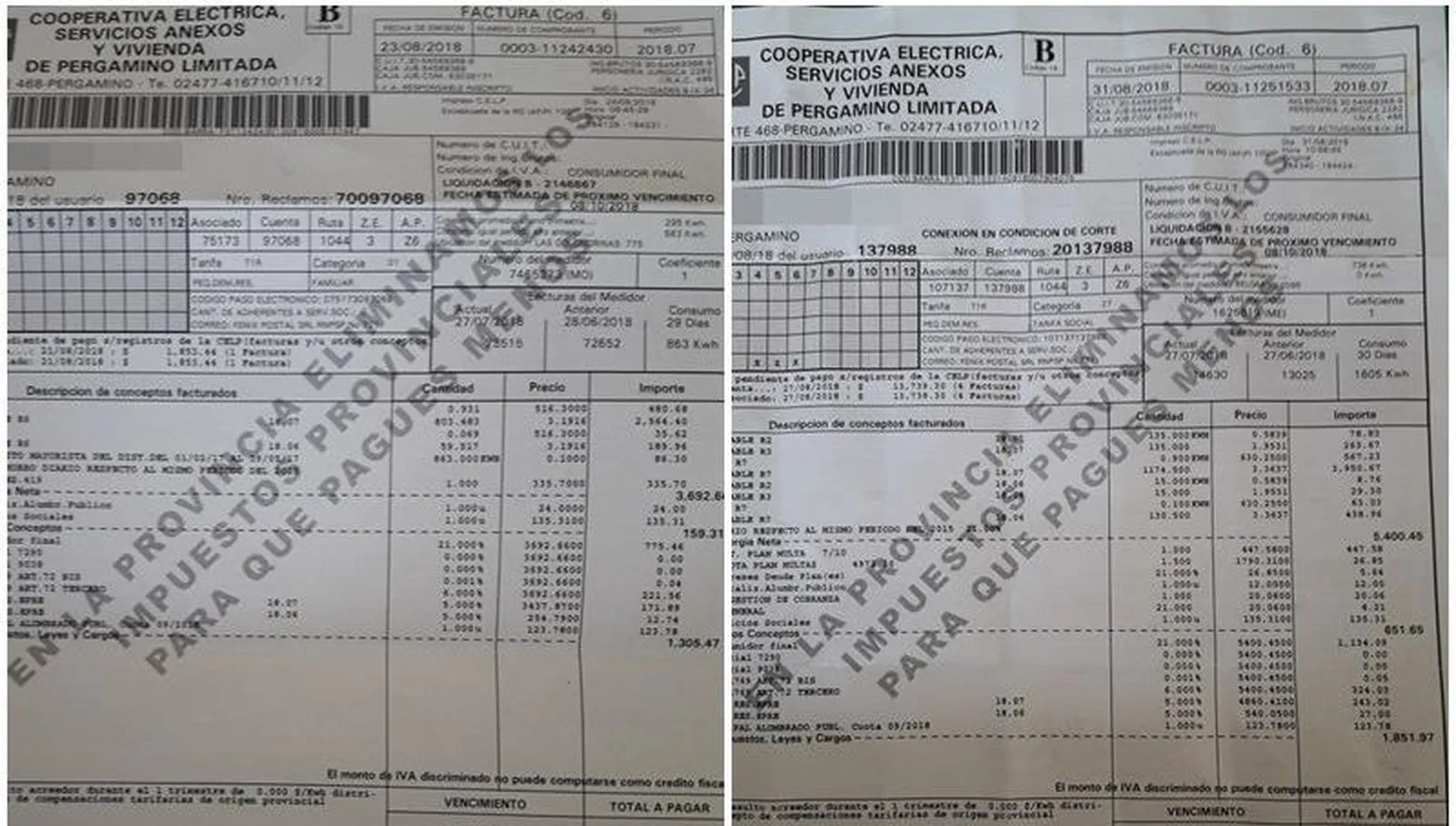 Ante el reclamo por el aumento en el servicio de luz, la CELP emitió un ...