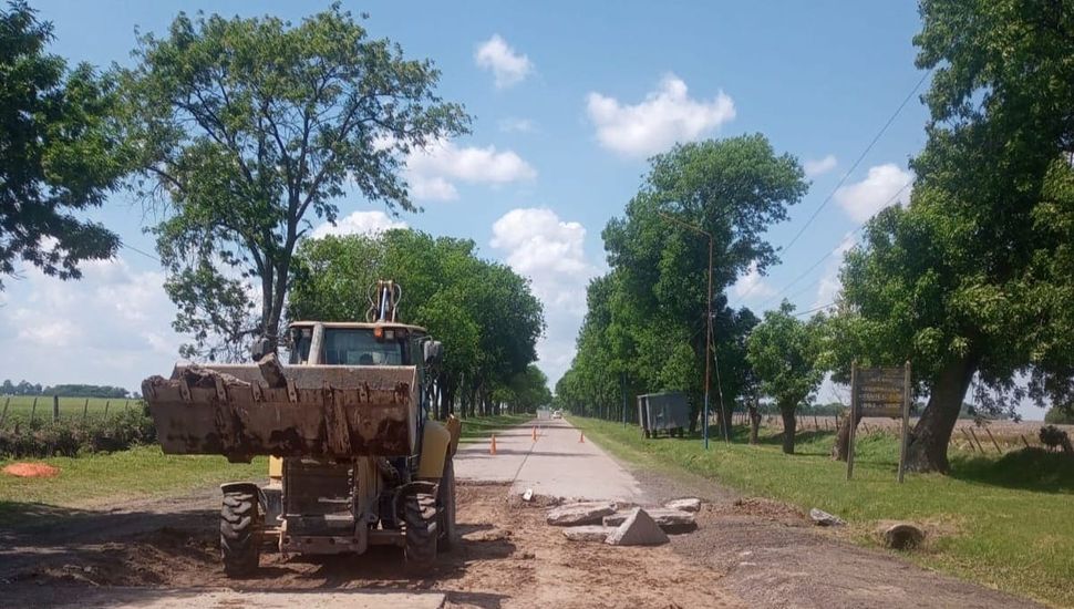 Repavimentaron tramos del acceso a Rafael Obligado