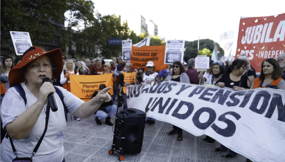 Incidentes en el Congreso:  un demorado en una nueva marcha de jubilados