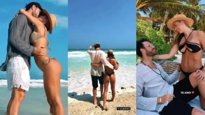 Las fotos de la escapada romántica de Jésica Cirio y su novio al Caribe