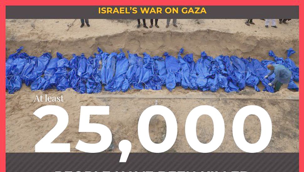 Los muertos en Gaza superan los 25 mil