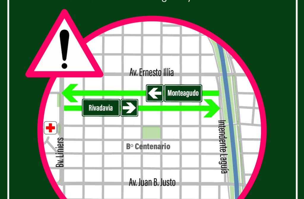 Cambios en el sentido de circulación en calles del barrio Centenario ...